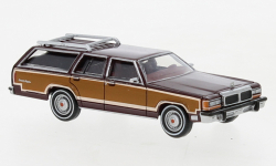 Brekina 19627 - H0 - Ford LTD Country Squire - metallic dunkelrot